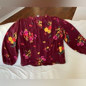 Old Navy Burgundy Blouse